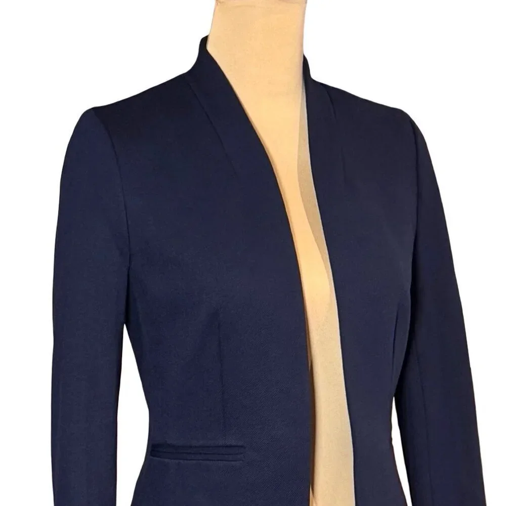 J Crew 365 Going Out Navy Stretch Twill Blazer Sz XS Career Professional Preppy